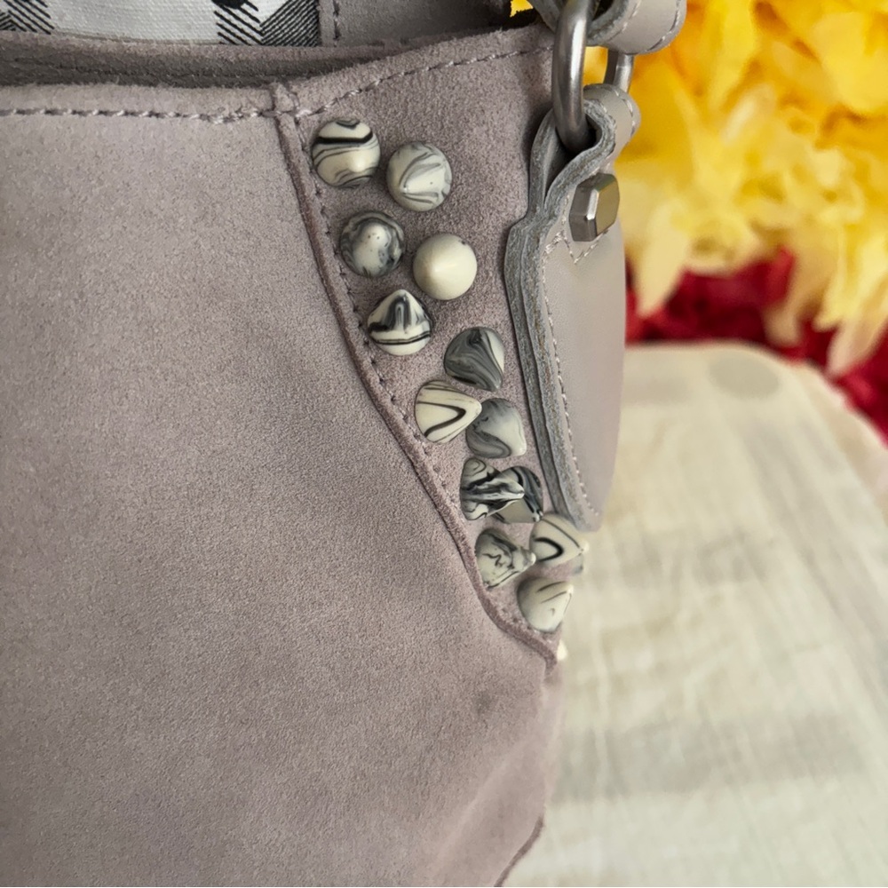 Liebeskind Suede Gray Elegant Crossbody Bag - Picture 5 of 10